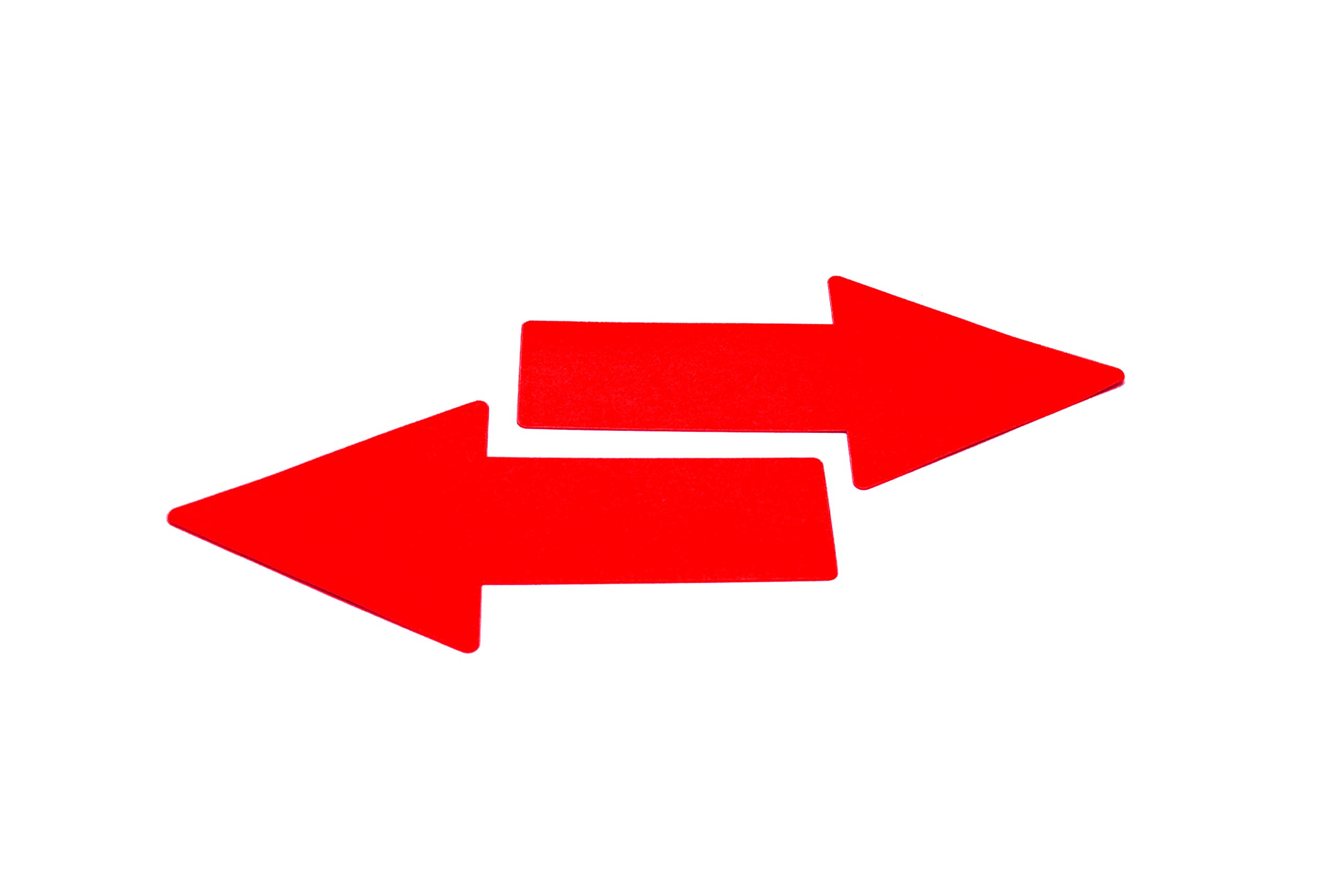 TARIFOLD Es 197403- Pack of 10 Adhesive Floor Marker Arrows, 50 x 200 mm - High Resistance - Red