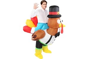 Kofero Inflatable Turkey Costume Adult Thanksgiving Funny Ride on Blow Up Outfit Men Inflatables Holiday Party Halloween