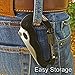 Xentyx Survival Gear, Carabiner Multitool Clip in Outdoor Camping, Hunting, Tactical Military Equipment, Multi Tool Locking Knife, Heavy Duty Pocket Blade, Black