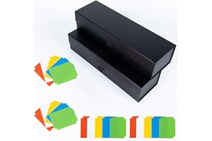 SFSOC 2 Pack Trading Card Storage Box With 20PCS Dividers,Magnetic Toploader Storage Box,Trading Card Holder,Toploader Hobby Box For 900+ Cards or 200 Toploaders (14.7 * 4.6 * 3.5) in