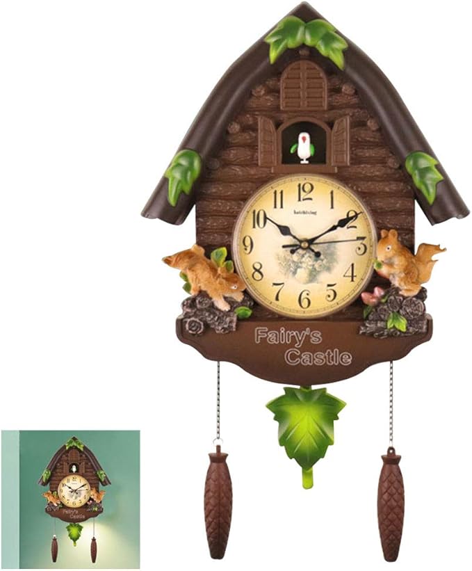 NANANA Cuckoo Clock Movement CarvedStyle Authentic Black Forest Cuckoo