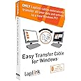 LAPLINK Easy Transfer Cable for Windows, Includes PCmover Express Software and USB 2.0 PC to PC Cable, Single Use License, Transfers Files, Settings, and User Profiles. Compatible with Windows 11