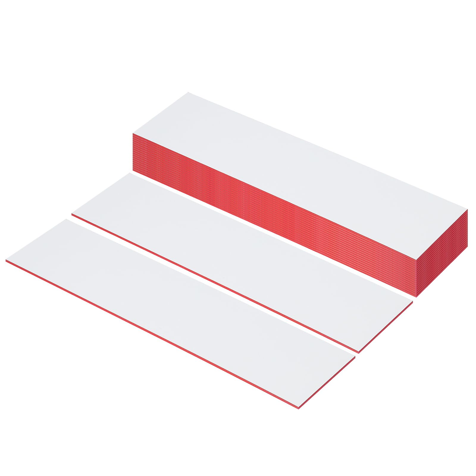 PATIKIL 8"x2" Blank Name Plates, 30 Pack Custom Engraved Name Plate Rectangle Laser Engraving Blanks for Personalized Nameplates Office Door DIY Painting Supplies, White, Red