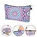 BBTO 4 Pieces Makeup Bag Waterproof Toiletry Pouch Cosmetic Bag with Mandala Flowers Patterns, 4 Styles