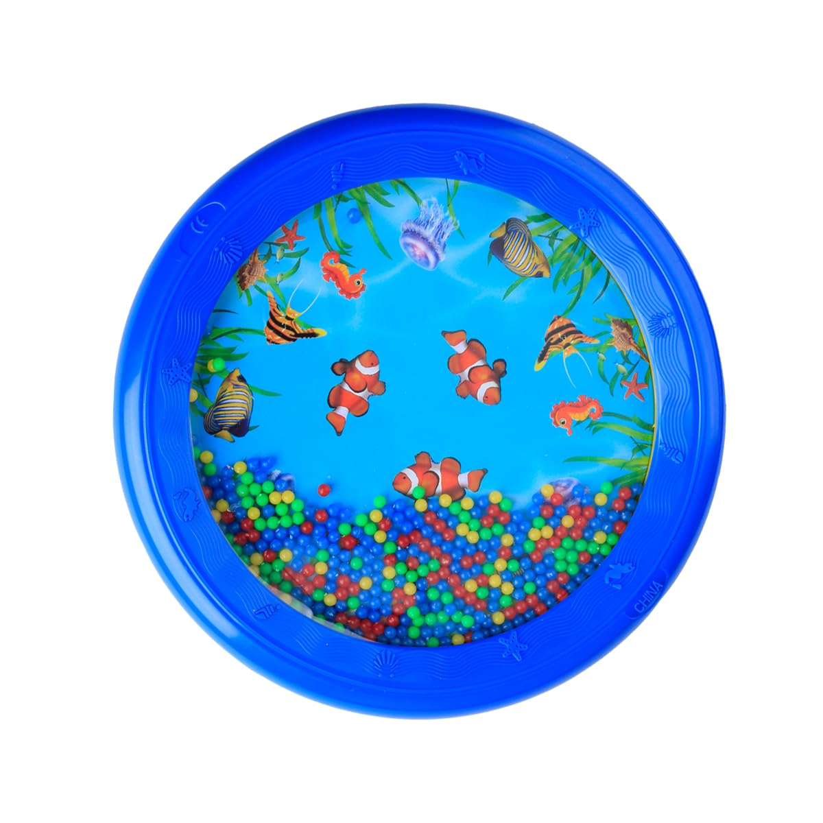 Thyonta Wave Bead Drum - Children's Ocean Drum Baby Tambourine Bead Sea Sound Wave Musical Instrument for Early Childhood Education as Birthday Gift( 6 months +)