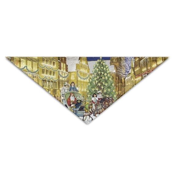 Rghkjlp Weihnachtspuzzle Turban Dreieck Schal Lätzchen Schal Zubehör Haustier Schal