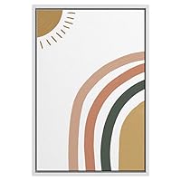 SIGNWIN Framed Canvas Wall Art Nordic Rainbow Canvas Prints Home Artwork Decoration for Living Room,Bedroom - 16