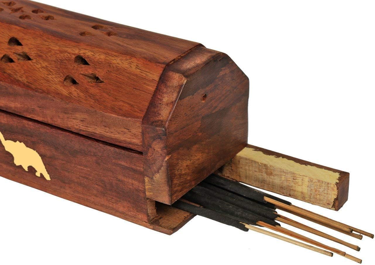 Raajsee Incense Holder,Wooden Incense Burner,Ash Catcher, Incense Tray Coffin Insense Box Best For Home Fragrance-Aesthetic Room Décor - Image 4