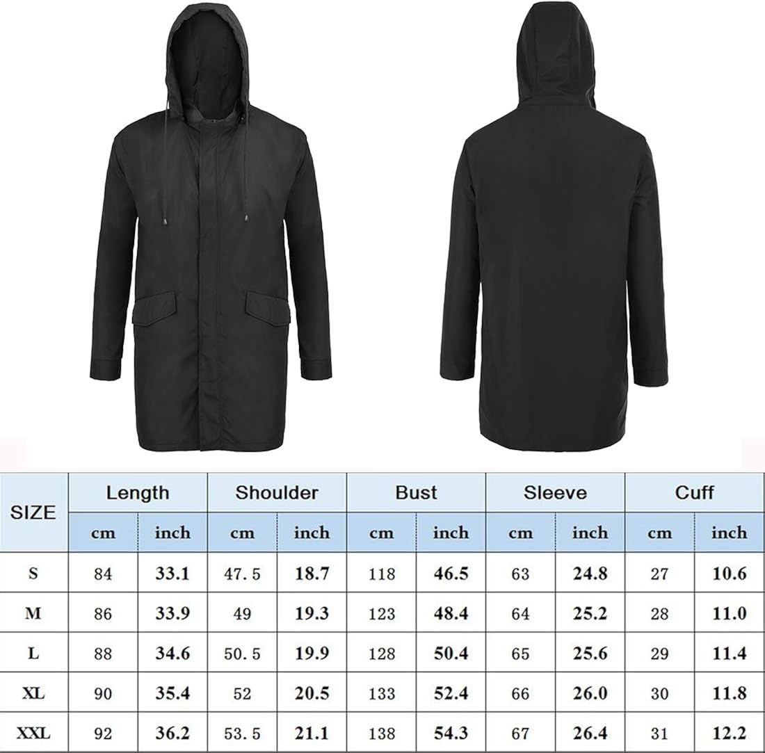 fisoul outdoor hooded rain jacket