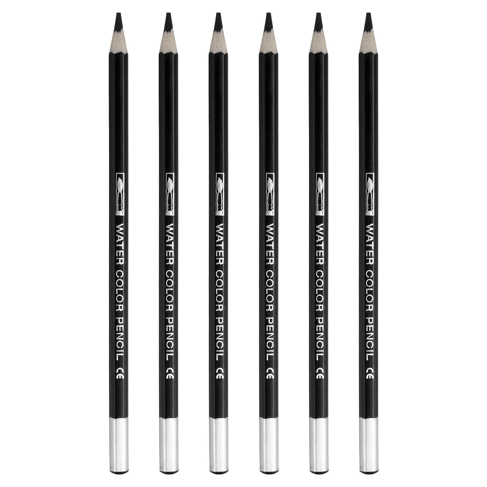 Photo 1 of PATIKIL Watercolor Pencil, 6Pcs Water Soluble Pencils for Blending, Coloring, Sketch Drawing, Painting, Black