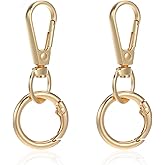 Nogeqi 2PCS Gold Keychain Clip, Swivel Snap Hooks, Double Opening Swivel Clasp, Metal Key Clip for Keychain Making, Jewelry Clasps, DIY Crafts Supplies