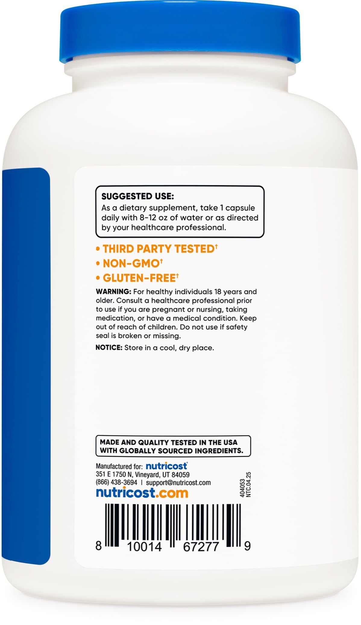 Nutricost Magnesium Complex 500mg, 240 Capsules - Magnesium Oxide, Citrate, and Glycinate - Gluten Free and Non-GMO