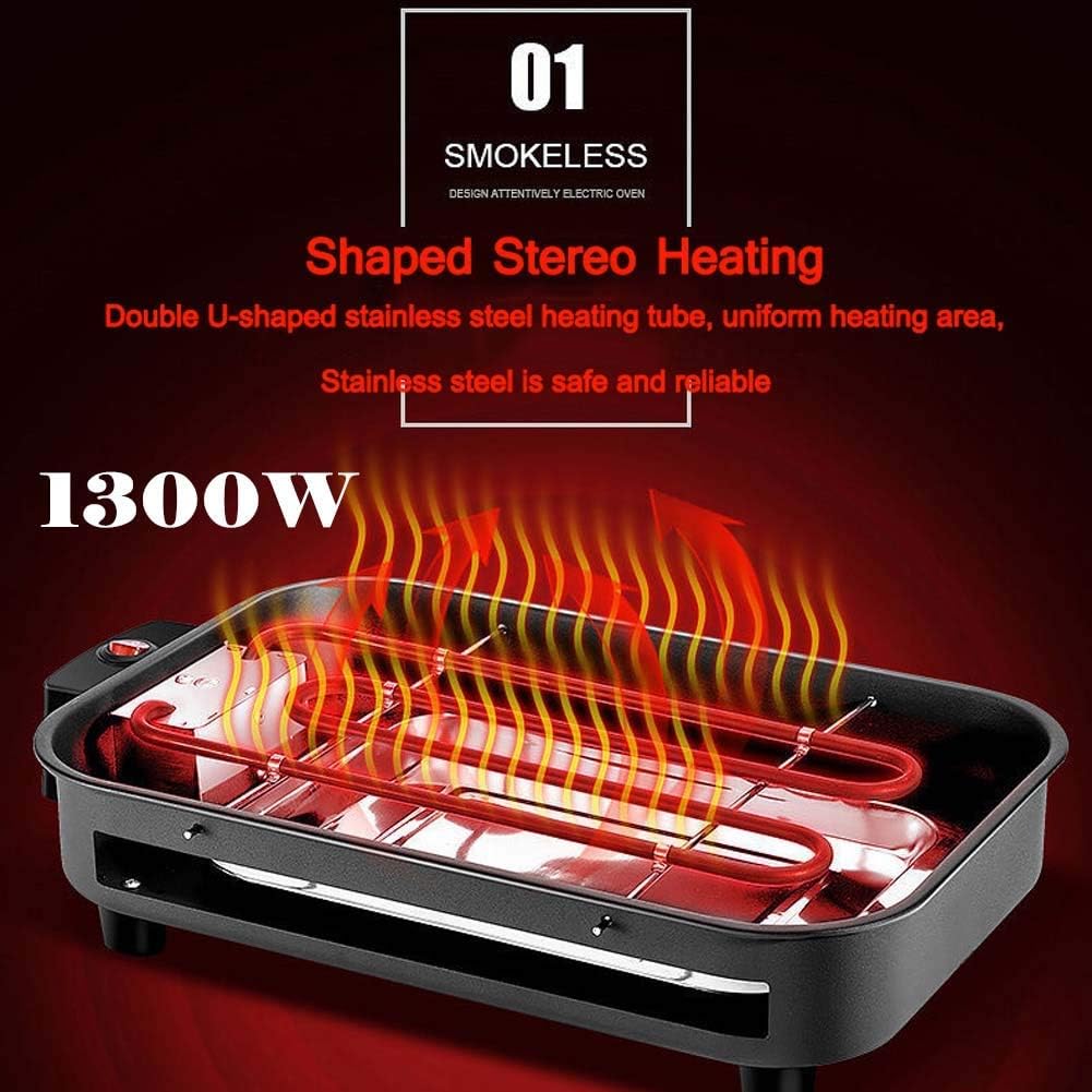review Portable Barbecue Grill Electric Indoor Griddle Electric Smokeless,Big Grill Net 14