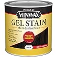 Minwax Gel Stain for Interior Wood Surfaces, ½ Pint, Black