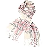 TZ Promise Men Women Tartan Plaid Cashmere Feel Classic Soft Warm Winter Scarf For Cold Weather