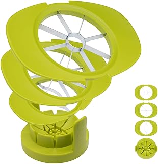 Zuukoo 4 in 1 Obstschneider Set, Obstschneider mit Apfelschneider Mangoschneider Tomatenschneider Fruchthalter Apfel Corer 8 Klingen aus rostfreiem Stahl