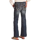 Wrangler Girls' Stretch Boot Cut Jean, Medium Blue, 6X Slim