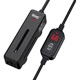 hygger Mini Fish Tank Submersible Heater 20W for 1-5 Gallons Desktop Betta Aquarium Heater with Digital Display Controller Adjustable Temperature