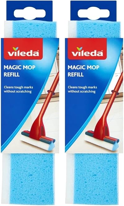 Vileda Magic Mop Refill Pack of 2 Heads Replacement Mop Head