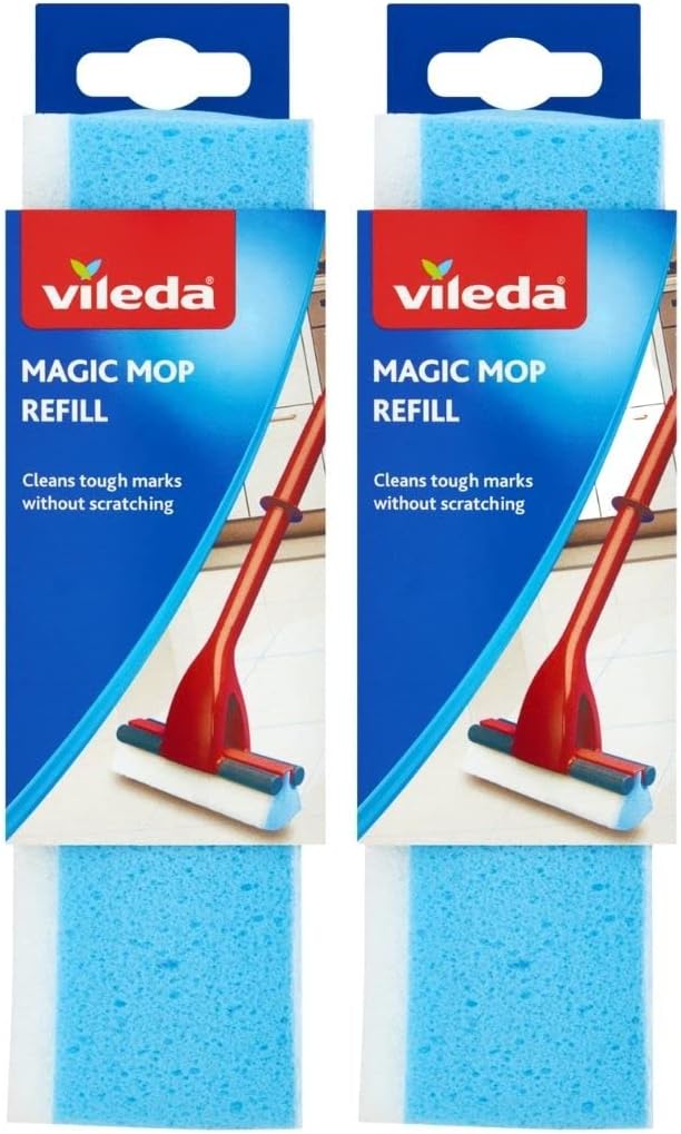 Vileda Magic Mop Refill Pack of 2 Heads Replacement Mop Head