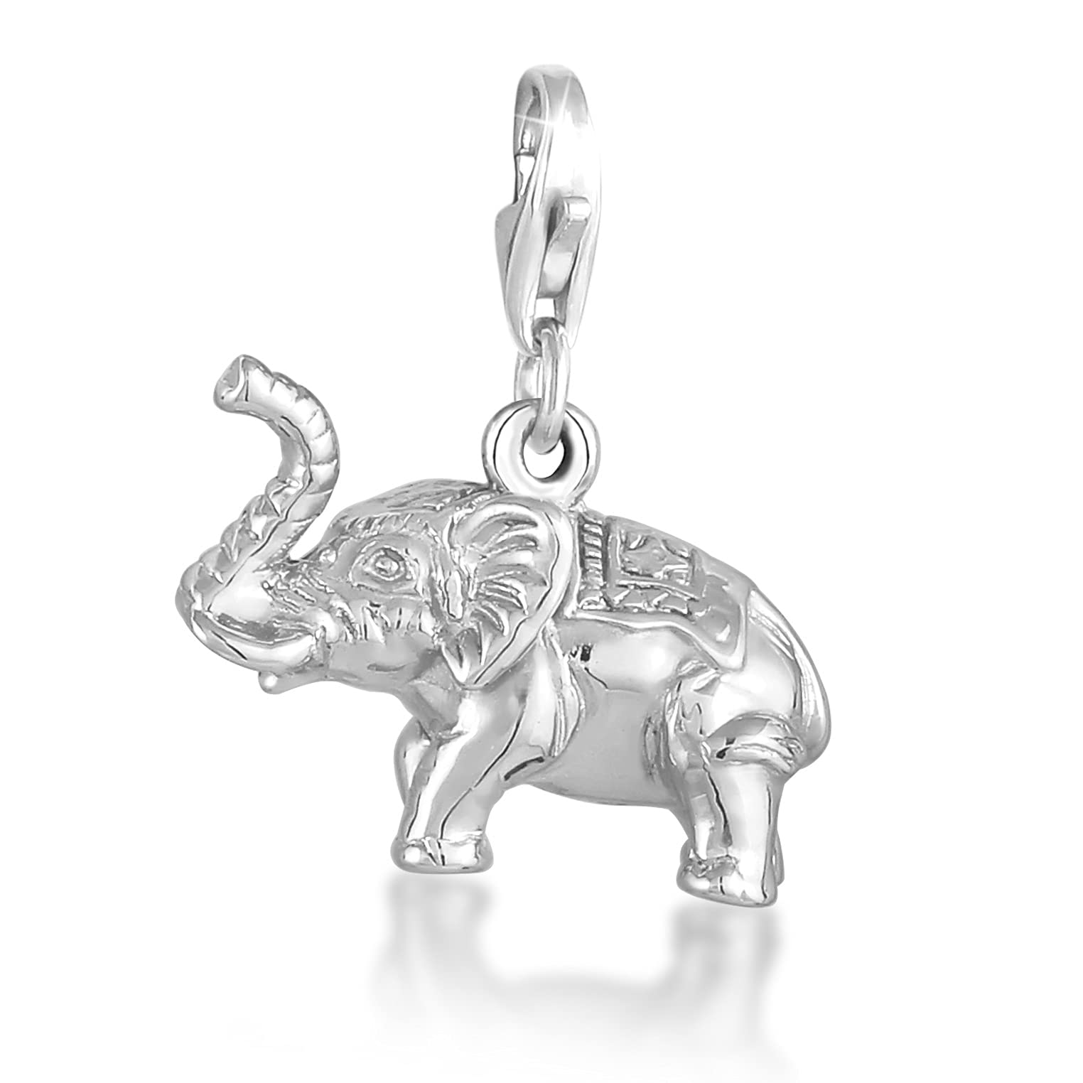 Nenalina Charm small Elephant Pendant, for all brands of Charm Bracelets and Necklaces, made of 925 sterling silver, 713142-000
