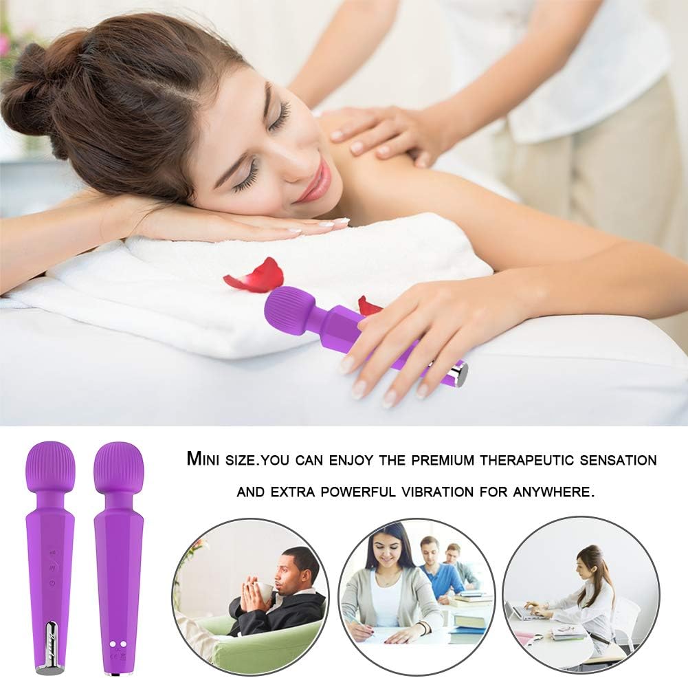 Electric Manual Massager Stick Large Edition Slience Powerful 20 Vibration Patterns 8 Muti Speeds,Massage Head Bending Possible Wand Magic Massagers Therapy for Vertebra ache and Lymph Repair: Health & Personal Care