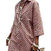 utcoco Womens 2026 Shirt Dress Casual Lapel 3/4 Sleeve Button Down Split Belted Vacation Maxi Dress