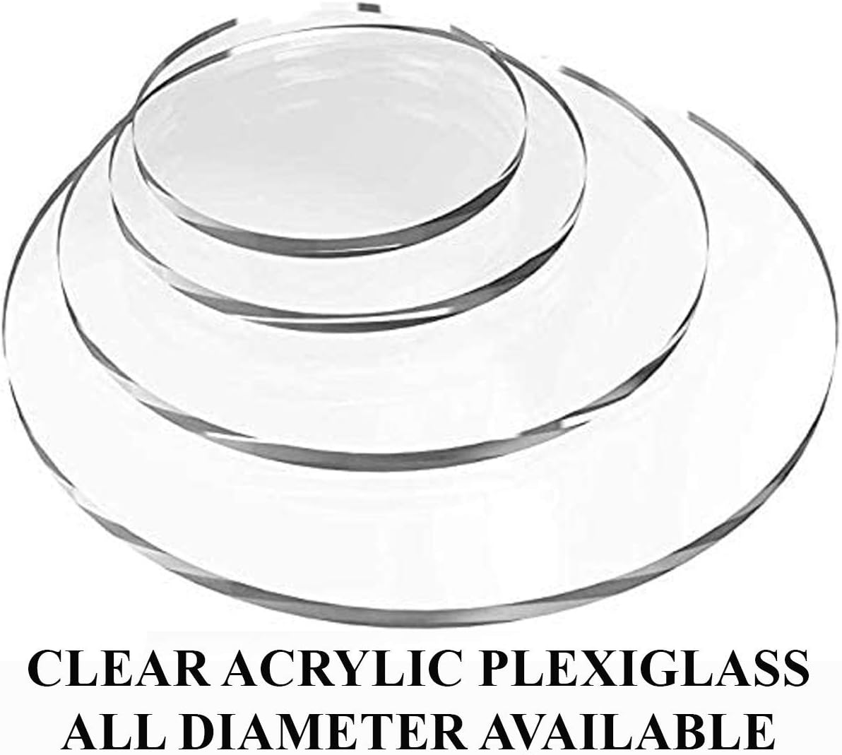 SPEEDYORDERS Clear Acrylic Plexiglass Lucite Circle Round Disc Every
