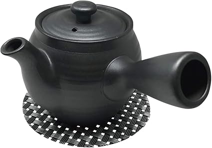 Amazon 萬古焼き 急須 日本製 つぼ形 340ml 万古焼 黒 ようがん きゅうす 敷きものセット ノーブランド品 急須 通販