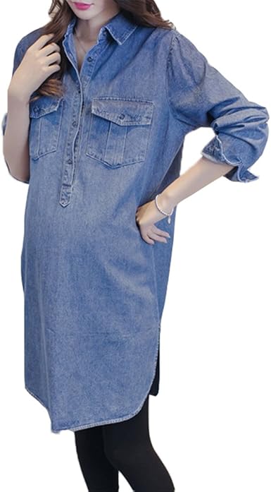denim dress for pregnant