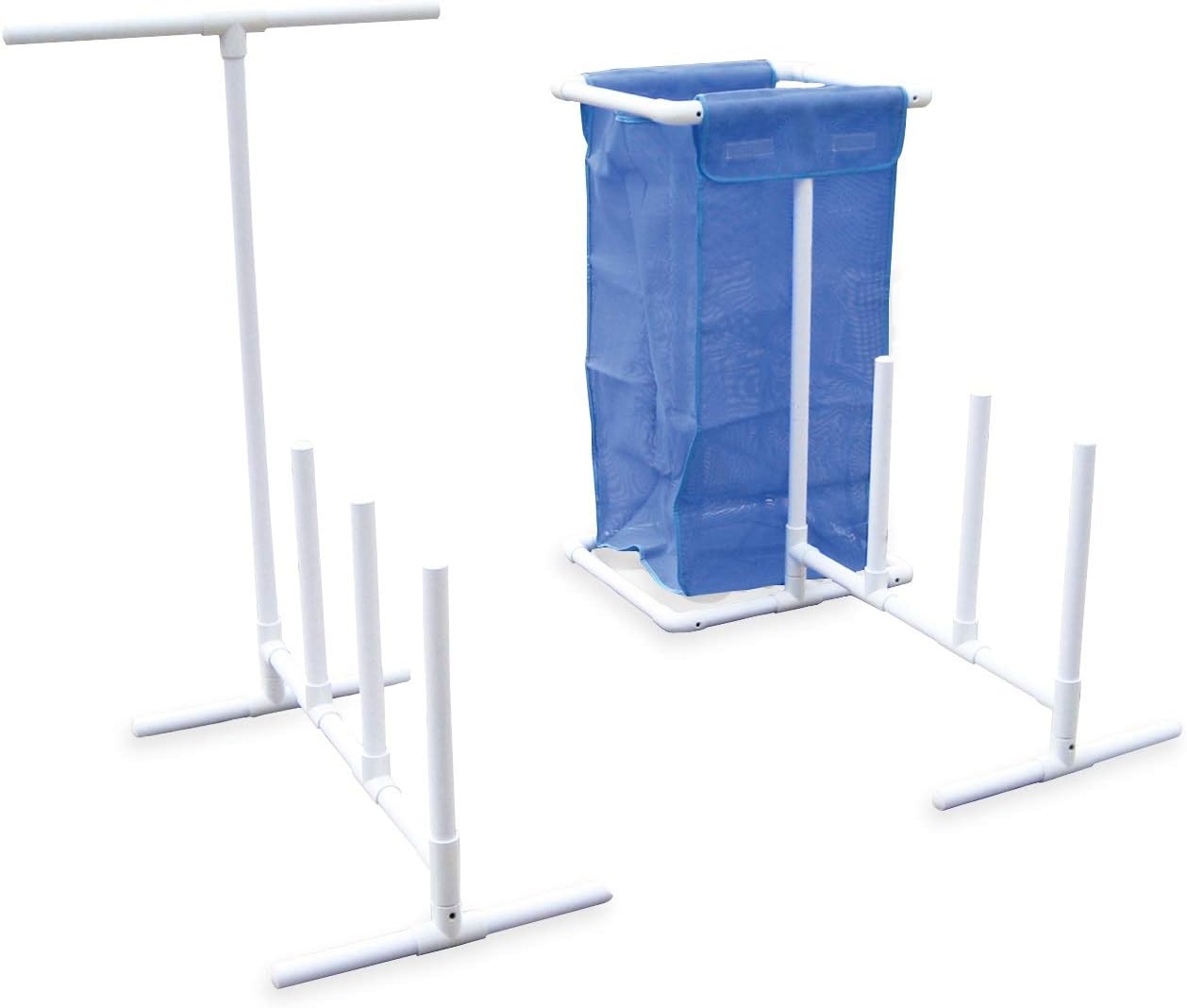 Swimming Pool Mesh Bag Poolside Toy Organizer with Towel Hanger