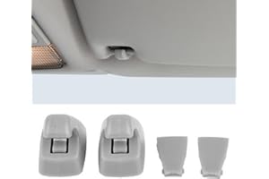 UZZH 2PCS Sun Visor Clips for Cars, Sun Visor Support Clip Retainer, Auto Sunvisor Hook Bracket Holder Replacement OEM# 95994975, Automotive Visor Accessories for Chevy Cruze Sonic Spark (Gray)