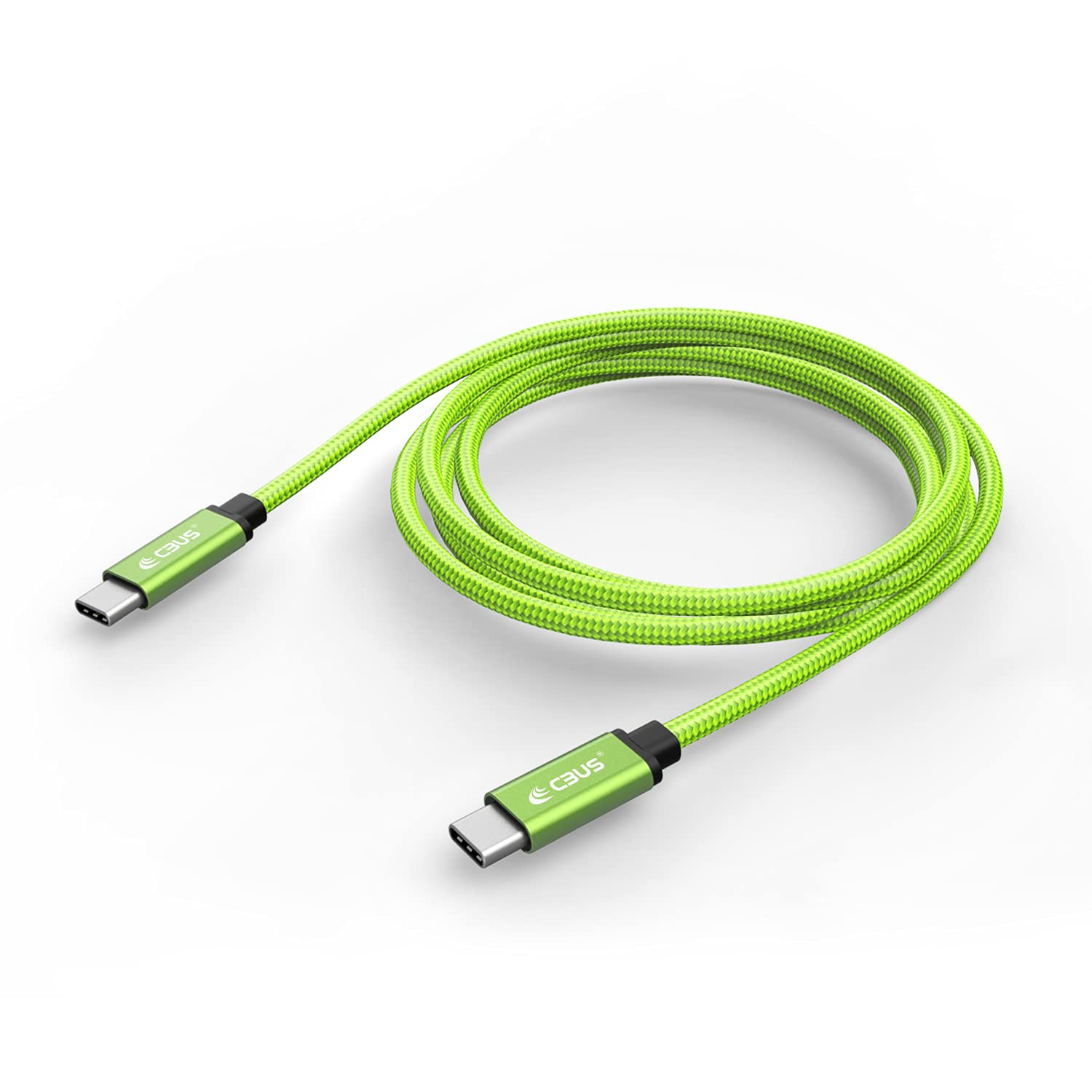 CBUS Braided USB C to USB C Charger Cable 2m Heavy-Duty for Xiaomi Redmi, Honor Magic, Google Pixel, Oppo Find/Reno, Sony Xperia, Motorola Moto/Edge/Razr, Nothing Phone, TCL, Nokia (Green)