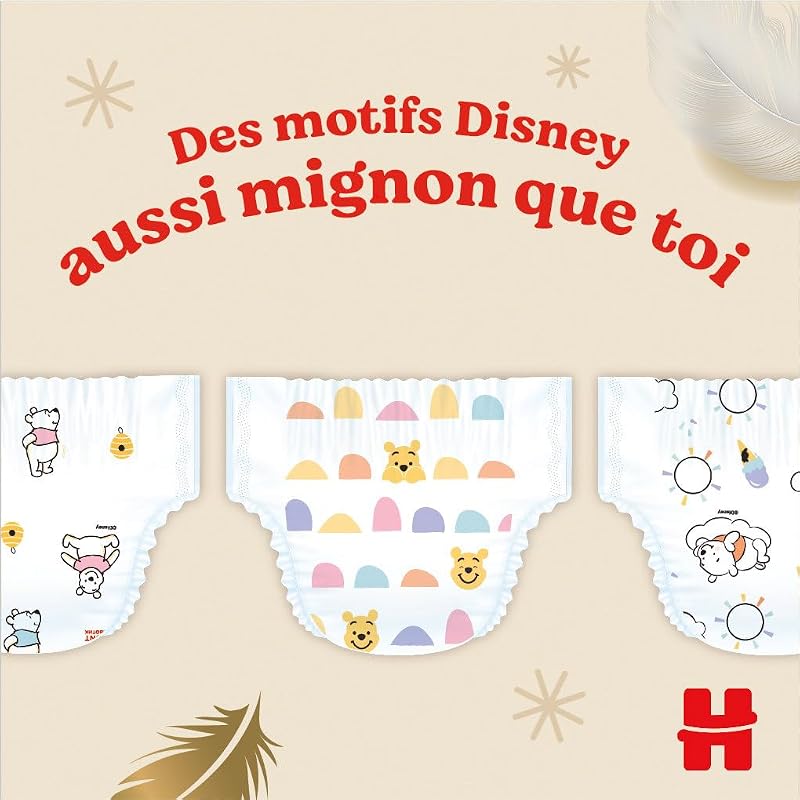 Fralda para bebê huggies extra care com disney tamanho 5 (12-22 kg), 2 pacotes x 33 fraldas, total de 66 fraldas
