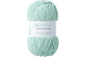 MOJADREAM 3.5oz Chenille Yarn for Blankets Amigurumi: Soft Velvet Baby Yarn Blanket Knitting and Crocheting Bulky 5# Yarn1 Skein of 100g (Mint Green)