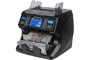 SENTINEL BUSINESS MACHINES Sentinel SB-1200 Mixed Denomination Money Counter | Bank Grade Bill Value Counter | Counterfeit Detection | Print Function