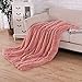 Soffte Cloud Super Soft Long Shaggy Warm Plush Fannel Blanket Throw Qulit Cozy Couch Blanket for Winter Dirty Pink(51