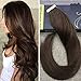 Ugeat Tape in Human Hair Extensions Chocolate Brown Invisible Tape in Hair Extensions Chocolate Brown for Women Daily Use Long Lasting and Natural Looking #4 18 Inch 20Pcs 50G