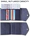 Borgasets Women's RFID Blocking Small Compact Bifold Leather Pocket Wallet Ladies Mini Purse (Crosshatch Blue)