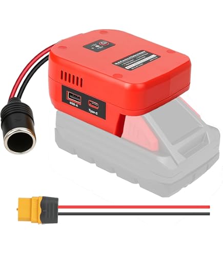 Battery Adapter & Cigarette Lighter Adapter for MIL 12V Battery,DC 12V(5-13V) Converter Regulator for Car or Home Devices