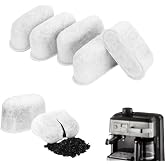 bahforam Water Filter Replacement for Delonghi 731328779 DLSC002 COM530M ECAM ETAM EPAM, Activated Charcoal Filter, 5 Pack