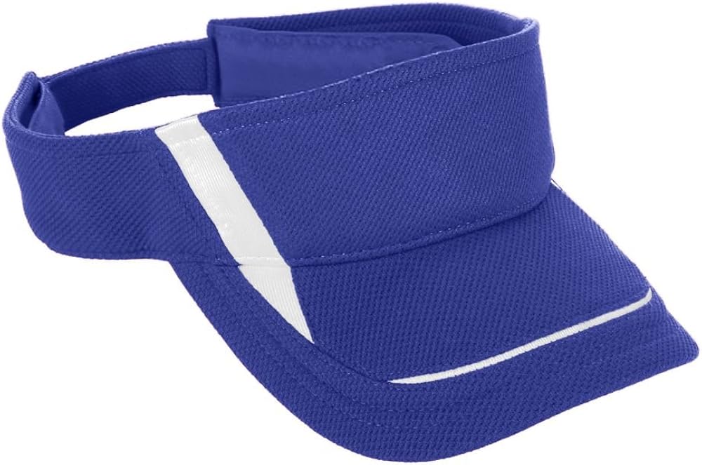 Augusta Sportswear Kids Adjustable Wicking MESH Edge Visor OS Purple/White: Clothing