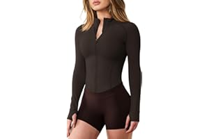 GYM RAINBOW Womens Snatched Workout Jackets Lightweight Zip Up Slim Fit Gym Track Athletic Jackets with Thumb Holes