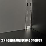 Seville Classics Garage 2 Door Metal Wall Cabinet Commercial Quality Adjustable view 4