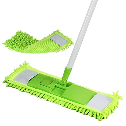 Gloyy Microfiber Hardwood Floor Mop 2 Reusable Flat Mop Pads And Extension Included For Wet Or Dry Floor Cleaning