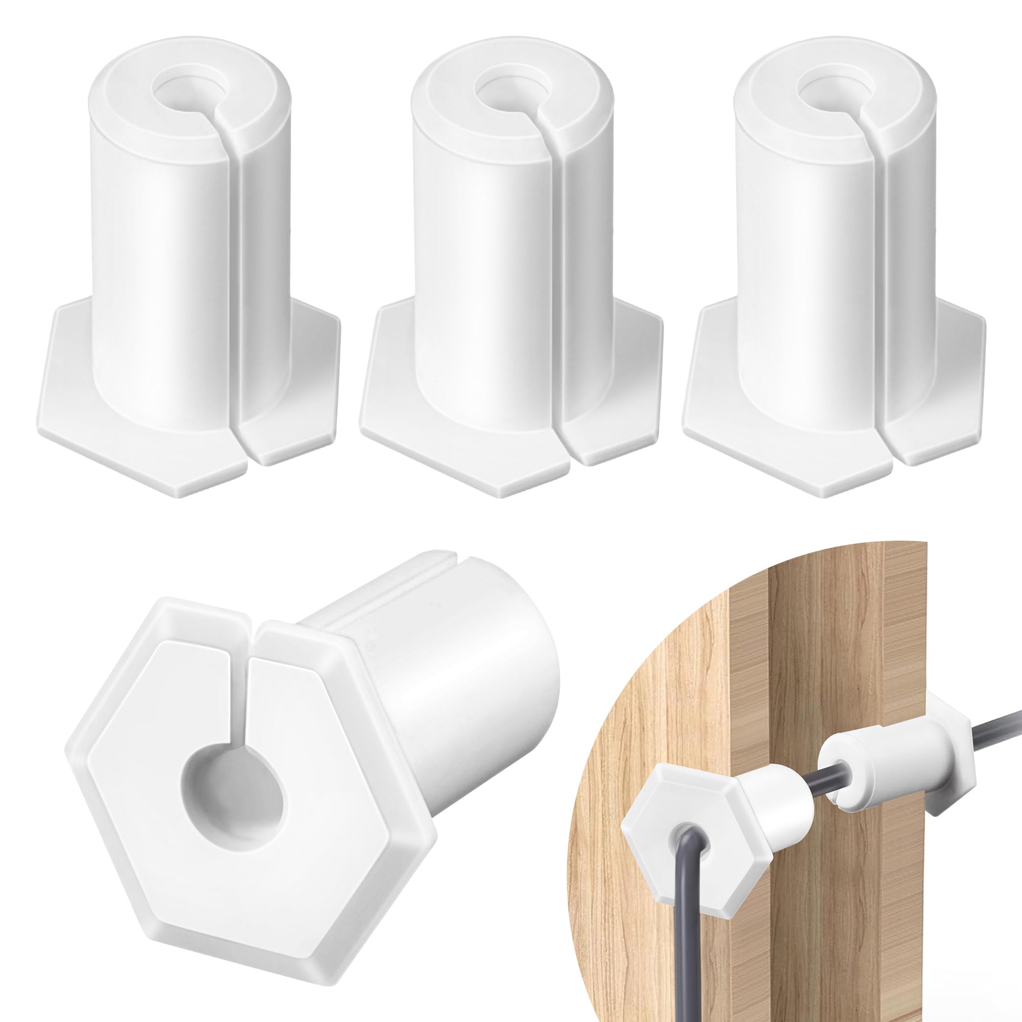 Photo 1 of Saillong 4 PCS Cable Routing Grommet Kit Compatible with Starlink Ethernet Cable Rubber Grommet Kits for 3/4 Inch Wall Hole Feed Through Bushing Compatible with Starlink Wall Router Adapter(White)