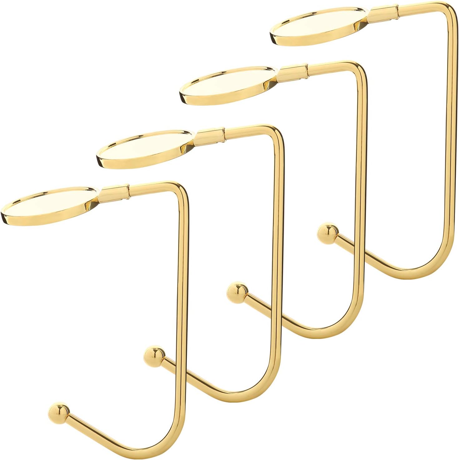 Stockings & Holders - Sunshane 4 Pieces Christmas Stocking Holders Mantel Hooks Hanger Christmas Safety Hang Grip Stockings Clip for Christmas Party Decoration, Gold