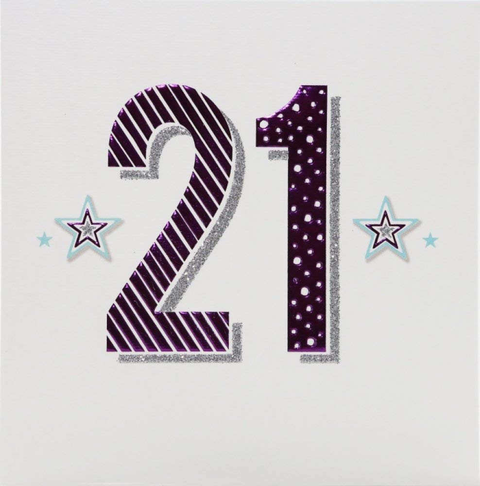 ZIZI Ltd Milestone Age Birthday Card Age 21 - 138 mm sq inches - ZIZI Cards