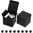 Mcfleet Black Gift Boxes with Lids 4x4x4 Inches 10 Pack Groomsmen Proposal Boxes Cardboard Gift Box for Presents, Craft Boxes for Christmas, Wedding, Graduation, Holiday, Birthday Gift Packaging