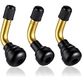 Alrhso Tubeless Valve Stems 6 Pcs PVR50/PVR60/PVR70 Brass Stem Tubeless Tire Valve Stems 90 Degree Angled Tubeless-Valve for Motorcycle Scooter ATV Go Kart Fits Tubeless-Tire Rim